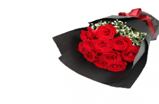 One Dozen Red Rose Bouquet Package for Birthday Combo